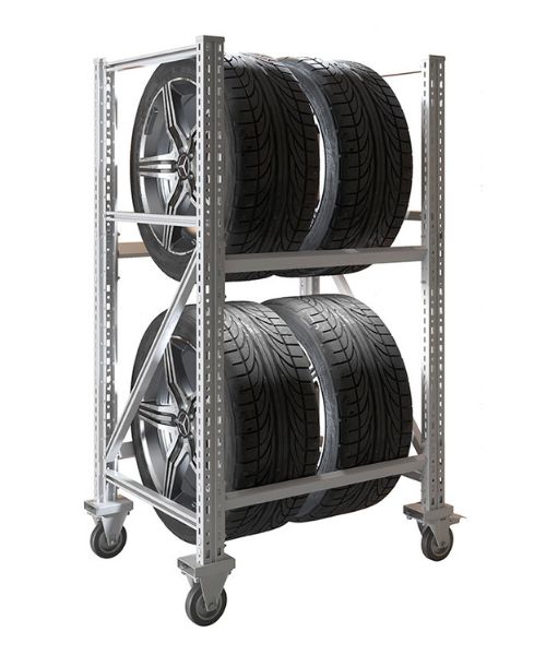 СТЕЛЛАЖ MS PRO 1350/781X606 ПЕРЕДВИЖНОЙ ДЛЯ ХРАНЕНИЯ 4 ШИН